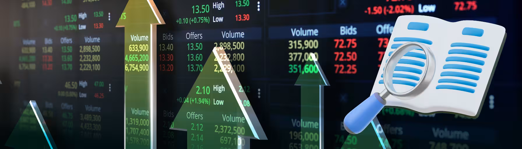 options trading 3d graph with case study icon